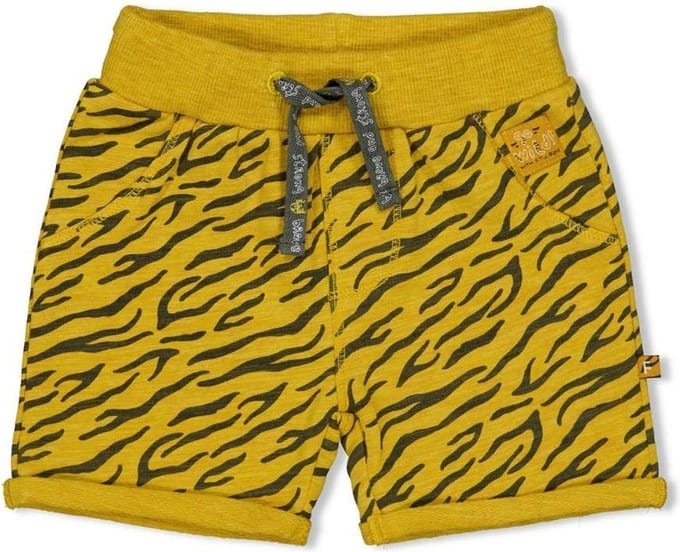 Feetje Go Wild - short AOP - okergeel melange - MT. 74