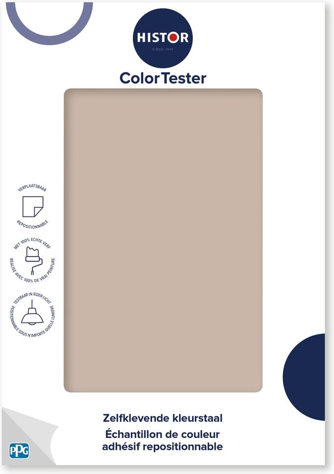 Histor Kleurtester Mat - Dekkend - Makkelijk te Verwijderen - Kleurecht - Latte Ice - Beige