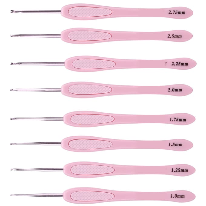 8 stuks Haaknaalden Naainaalden Breinaalden Haaknaald Trui Weefgereedschap pink