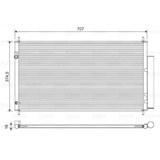 Condensator, airconditioning VALEO 822606