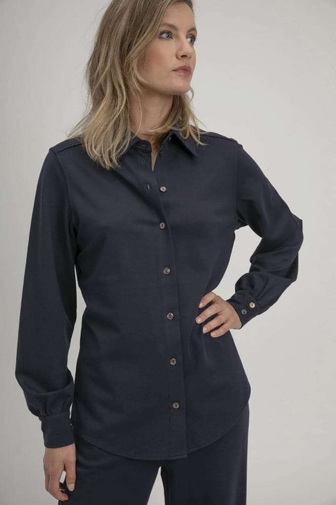 Josephine & Co Sami Blouse Navy Größe: 34 | Longsleeves Outlet | Damen | Blau