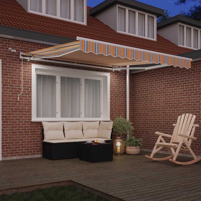 vidaXL - Uitschuifbare - luifel - Meerkleurig - 300 - x - 250 - cm - Polyester