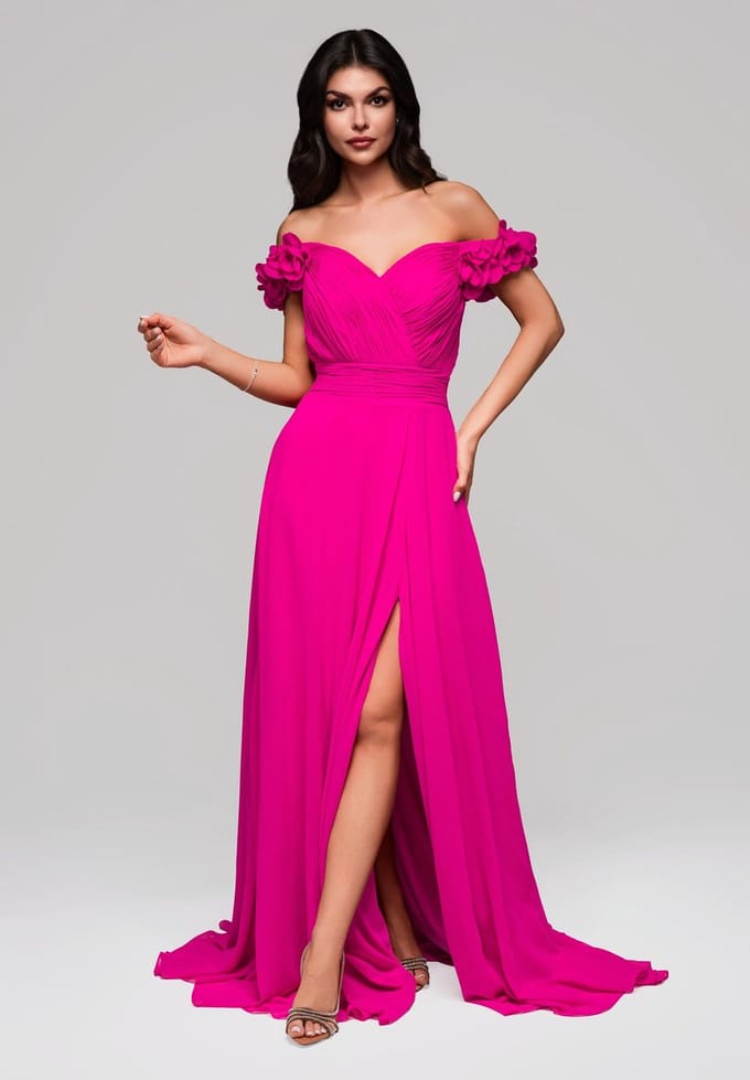 LARICA Jurk - Rits - Jurk Fuchsia L