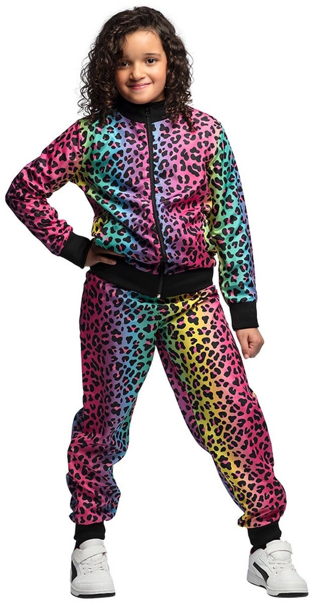 Boland - Trainingspak Regenboogpanter kind (4-6 jr) - Kinderen - -