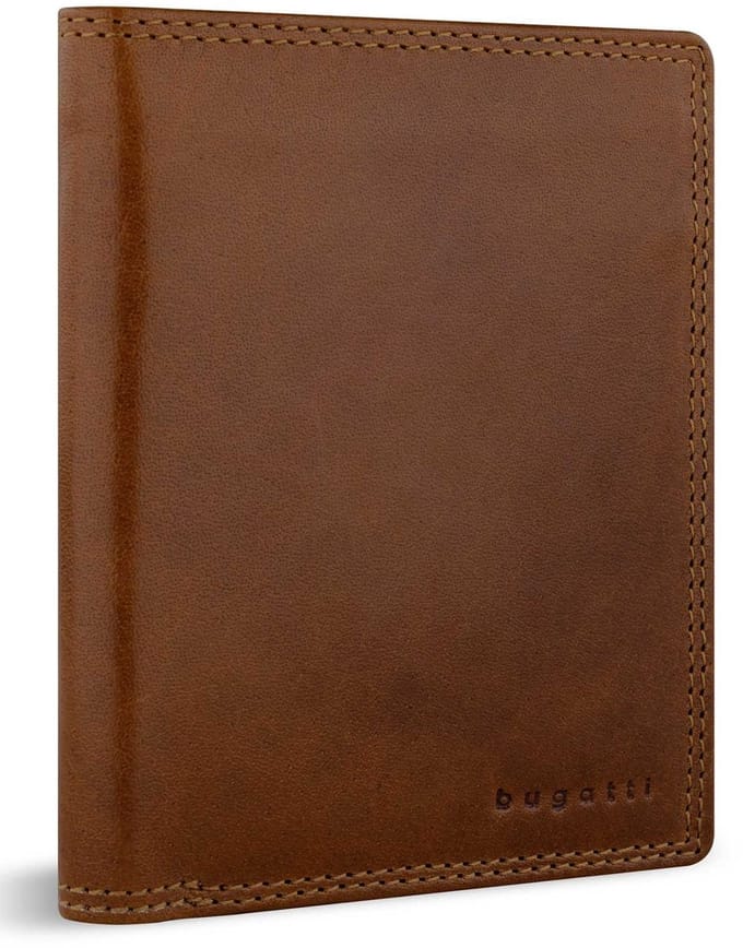 bugatti Leren portemonnee Savona Upright Wallet With Flap 8CC Cognac Lichtbruin