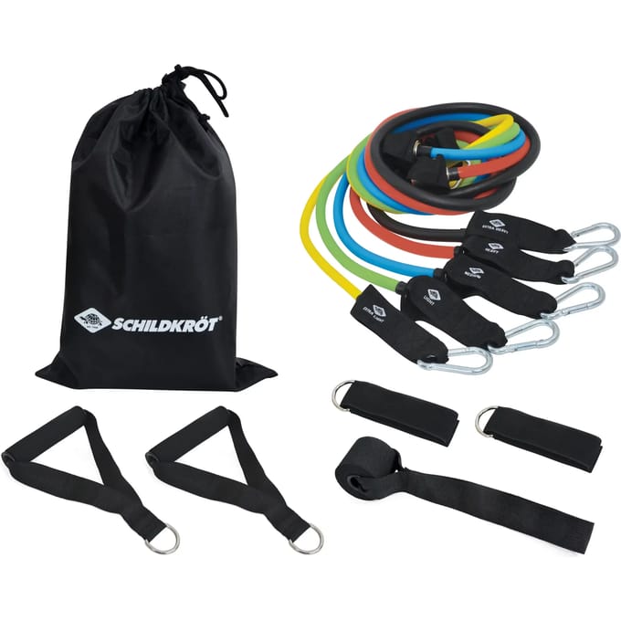 Schildkröt weerstandsbanden fitness set - 5 niveaus - training thuis.