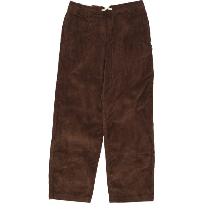 Lange chillende corduroy herenbroek kastanje
