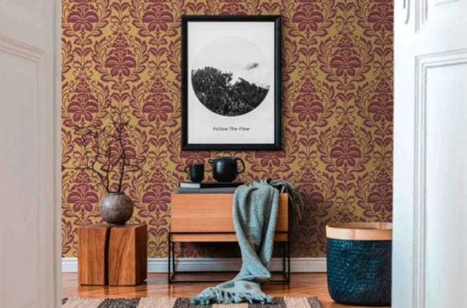 AS Creation - Vliesbehang - Attractive 369103 - 10 m x 53 cm - Rood goud - 64 cm
