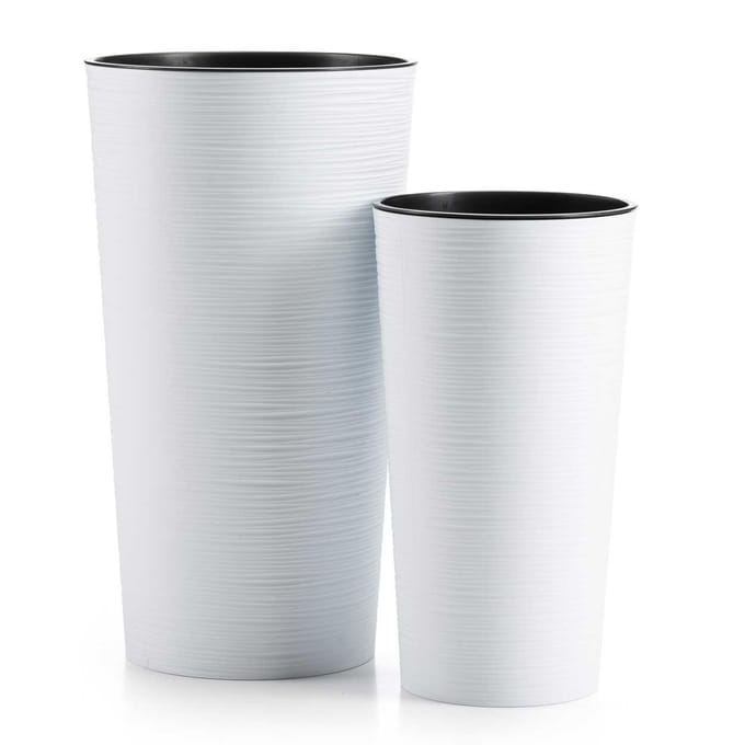 HowHomely Urbanika - Bloempot - Wit - H36 cm - Modern Design