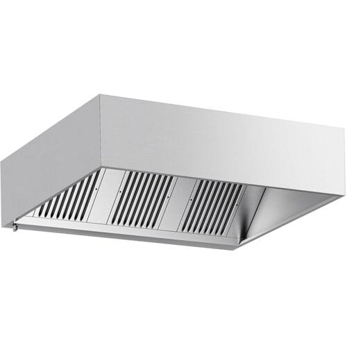 GGM Gastro Kastenhaube - 1800mm - mit Filter & Lampe Zilver
