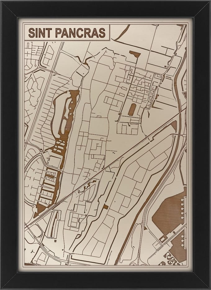 Houten stadskaart van Sint Pancras