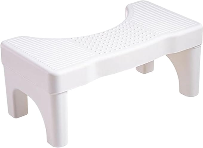 Toilet Kruk - Potty Stoel - Verbeterde Houding - Antislip Ontwerp - 51x20x20 cm - Wit