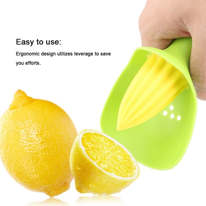 Ergonomische Handmatige Mini Citroenpers Juicer voor Limoen Sinaasappel (Groen) groen