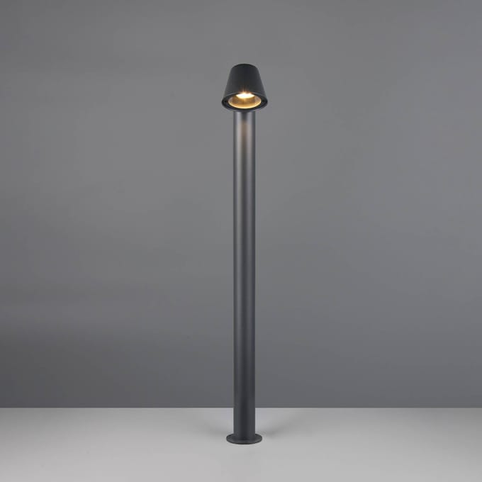 Trio Lighting Tuinpadverlichting Beni, matzwart, hoogte 100 cm, metaal