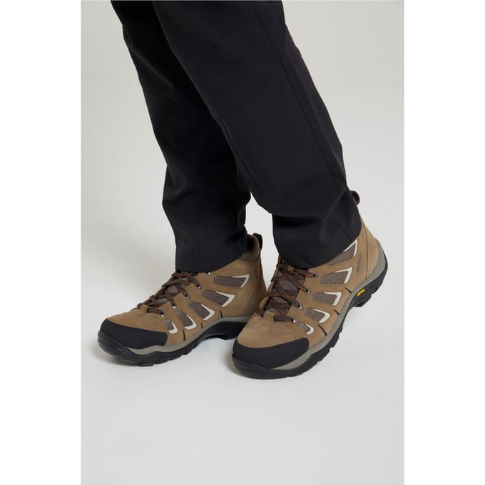 Mountain Warehouse Heren Field Extreme Suede Breed Wandelschoenen (Bruin)