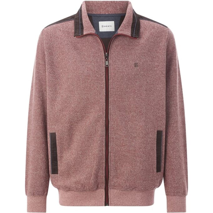 Babista herren Sweatvest - 64/66 - donkerrood - Plus Size