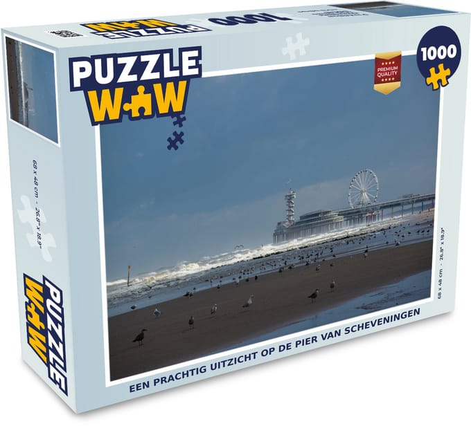 Puzzel Een prachtig uitzicht op de pier van Scheveningen - Legpuzzel - Puzzel 1000 stukjes volwassenen