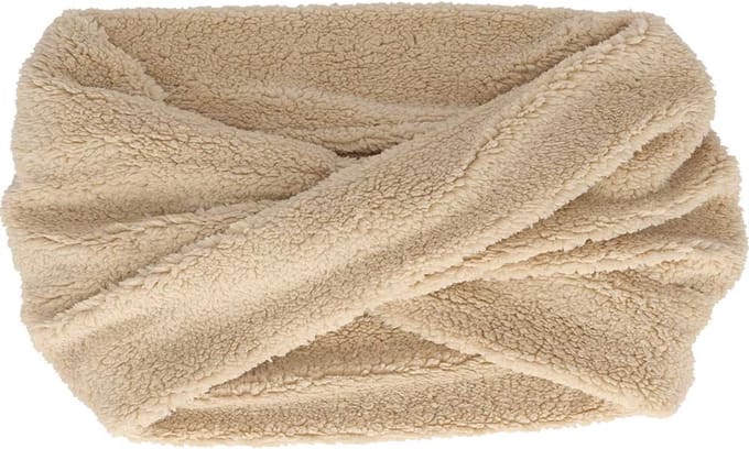Sarlini Snood Fluffy Teddy Colsjaal Mid Zand