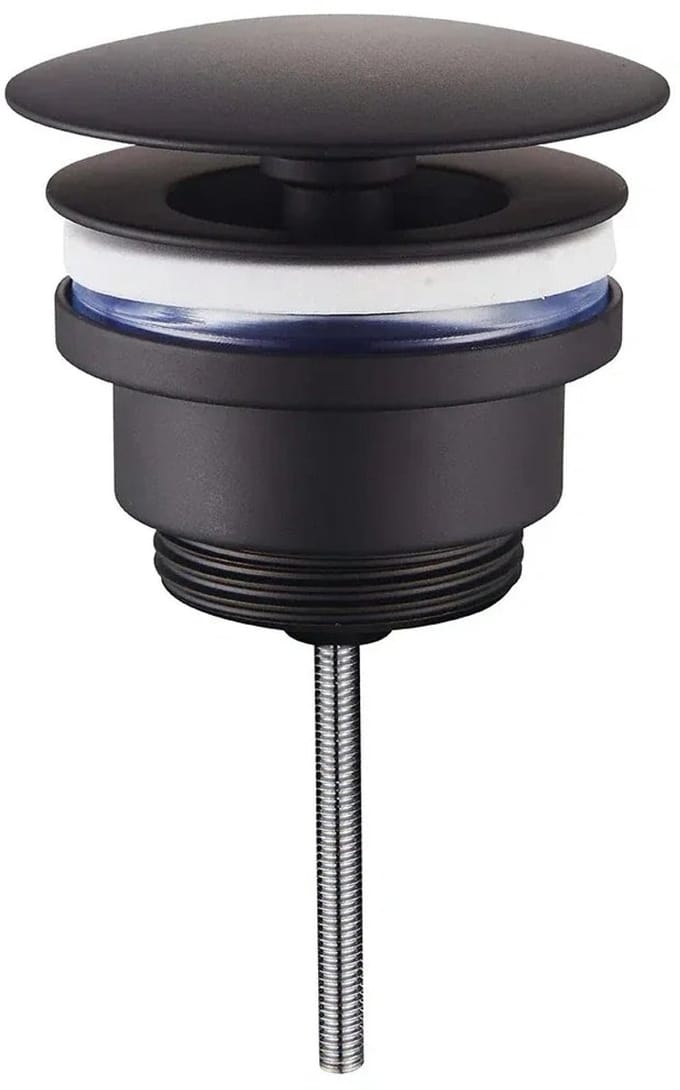 DutchLine Afvoerplug - Luxe Vaste Waste 5/4 – Mat zwart