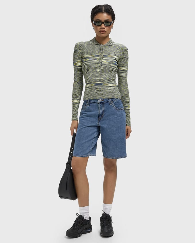 Spacedyed knit Polo