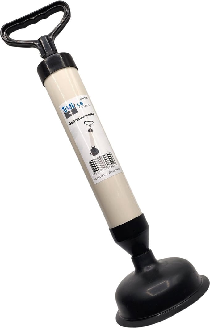 LB Tools gootsteen afvoer ontstopper pomp met zuignap ontstoppingspomp plopper vacuümpomp