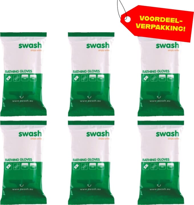 Swash Washandjes Parfumvrij - 6x8 voordeelverpakking