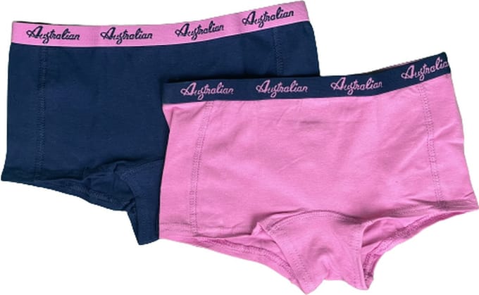 Australian Meisjes boxers Blauw-Roze 2-Pack maat 122-128