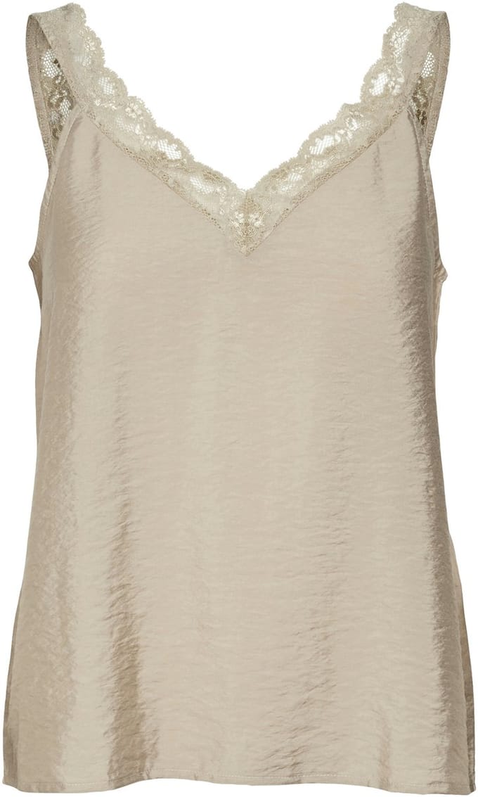 VERO MODA - VMJOSIE LACE SINGLET WVN GA - Dames - Blouses