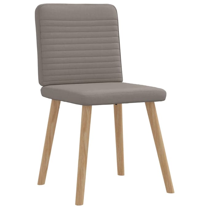 vidaXL Eetkamerstoelen 6 st stof taupe