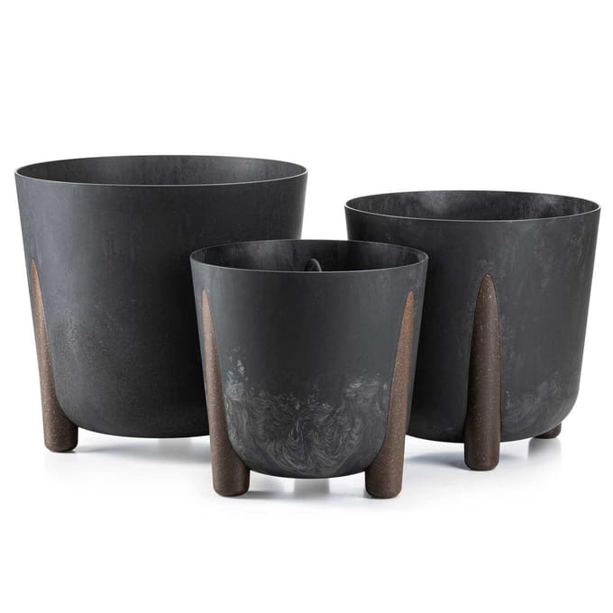 HowHomely - Donica Moss - Onderstel - Imitatie Beton - Zwart