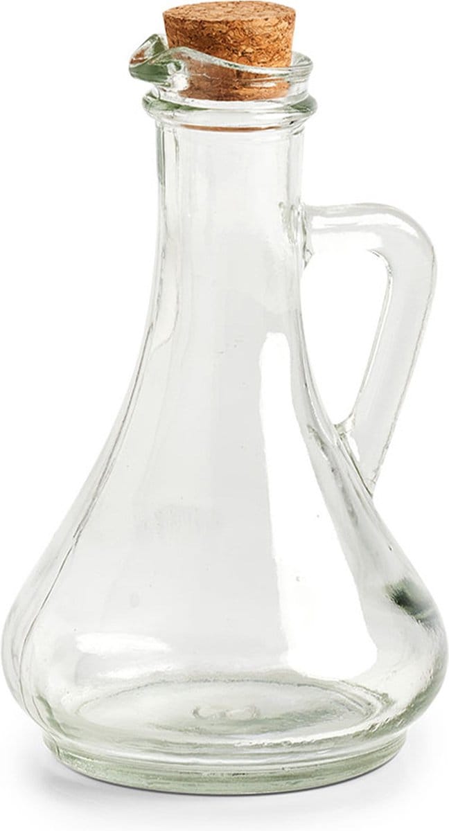 Zeller azijn/olie fles - glas - 270 ml - met kurk