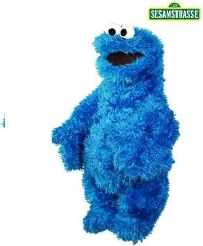 Living Puppet by Monnikendam.nl Koekiemonster handpop - 45cm - Wasbaar op 30 graden