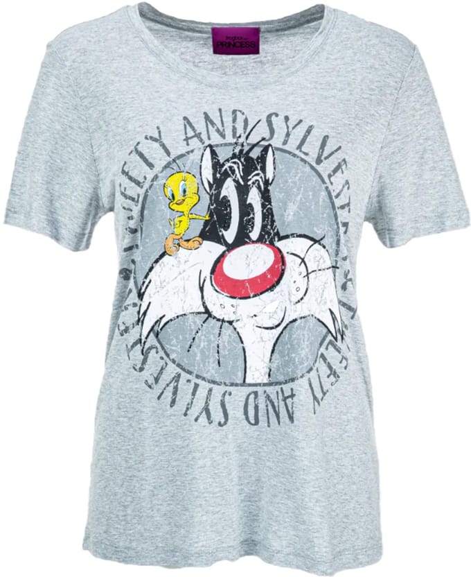 Frogbox - grijs Sylvester en Tweety t-shirt - maat 36