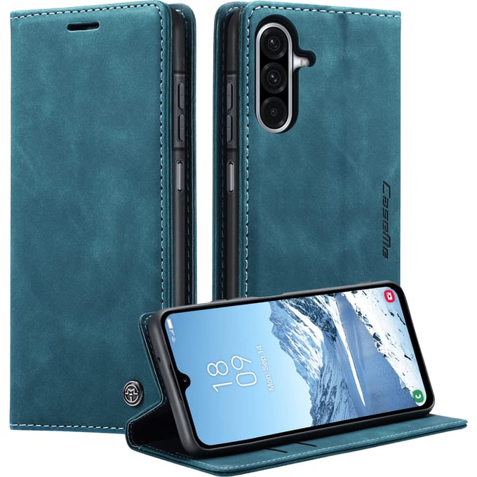 Caseme Samsung Galaxy A57 Business Bookcase Hoesje Blauw