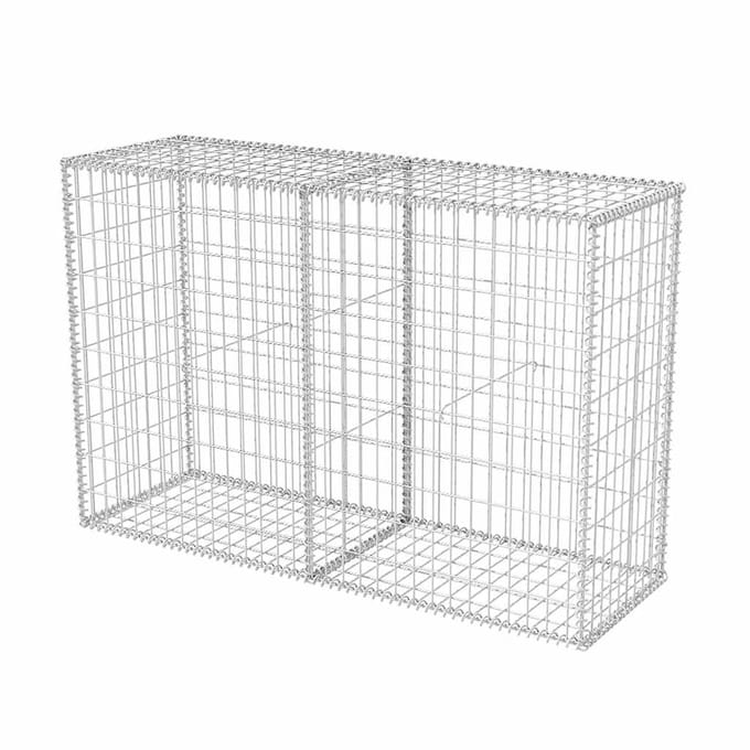 vidaXL - Gabion - mand - 150x50x100 - cm - gegalvaniseerd - staal
