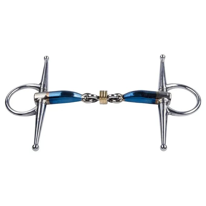 Naaldbit voor paarden Trust Sweet Iron Full Cheek Brass Ring 16