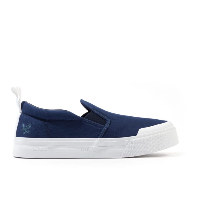 Lyle & Scott Duncan donkerblauwe canvas schoenen