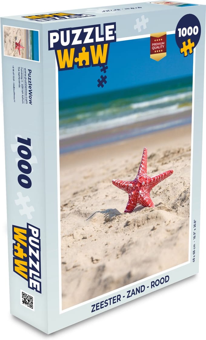 Puzzel Zeester - Zand - Rood - Legpuzzel - Puzzel 1000 stukjes volwassenen