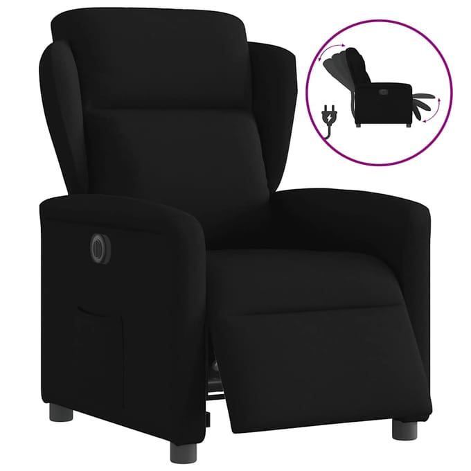 vidaXL - Fauteuil - verstelbaar - elektrisch - stof - zwart