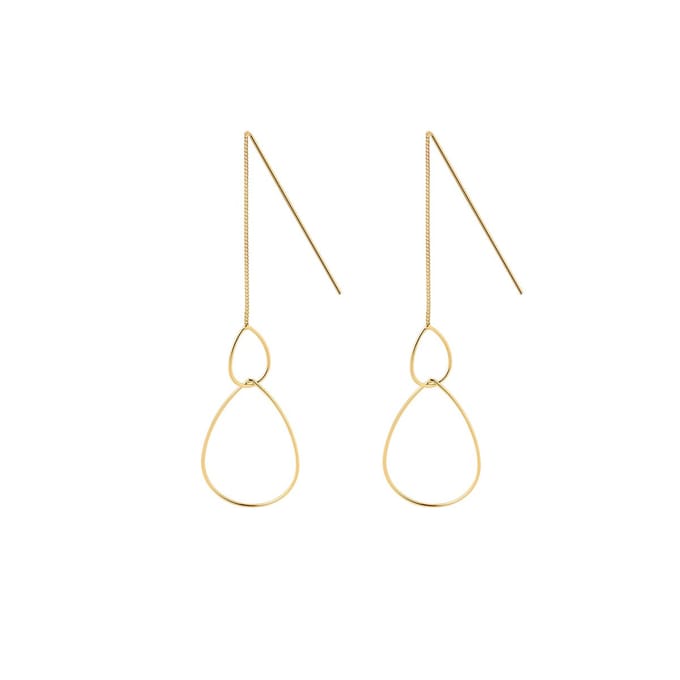 Juulry Goud Plated Hangende Druppel Oorbellen