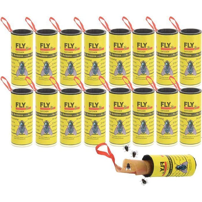 Attrape Mouche,Rouleaux De Papier Tue-Mouches,Rubans Attrape Mouches,Rouleau Adhesif Mouche Collant,Piege Maison Forme Serpen[J381]