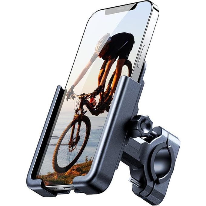 Wozinsky metal bicycle phone holder - scooters black (WBHBK3)