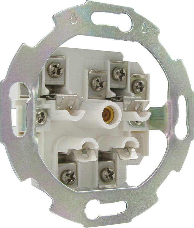 Kopp Technikcenter Inbouwstopcontact Kpn - Telefonie‑wandcontactdoos - 4‑polig - Onbehandeld Staal