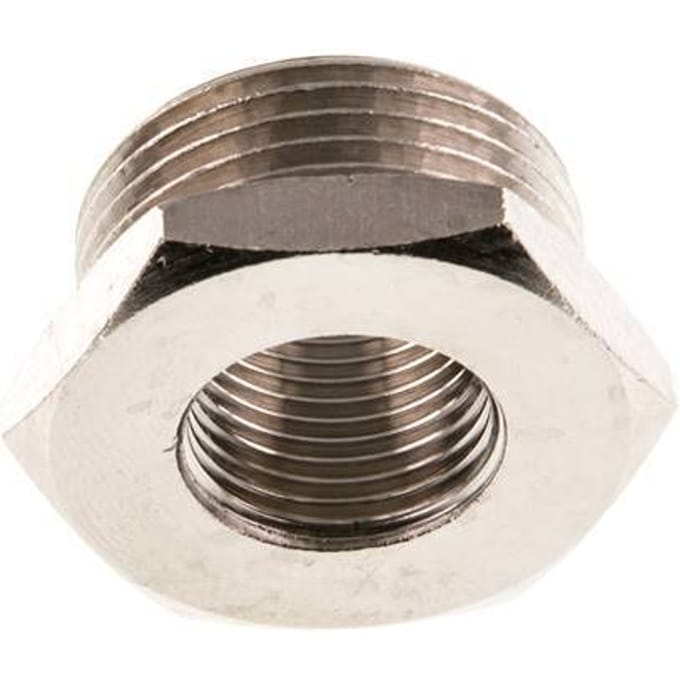 G 3/8'' x G 3/4'' F/M Vernikkeld Messing Verloopring 16 Bar [2 Stuks]