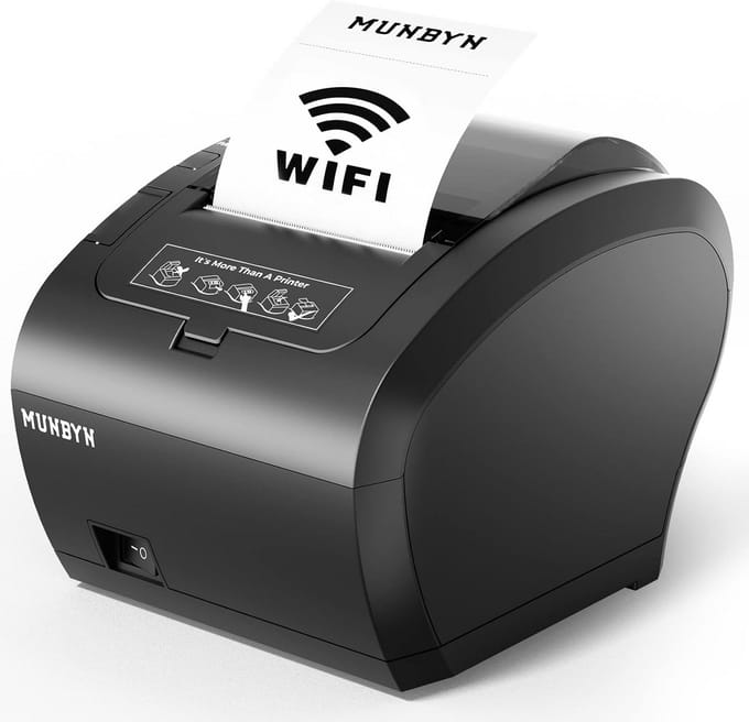 80mm Thermische Bonprinter met WiFi en USB - Werkt met Square, Mac, Windows, Linux en Chrome OS