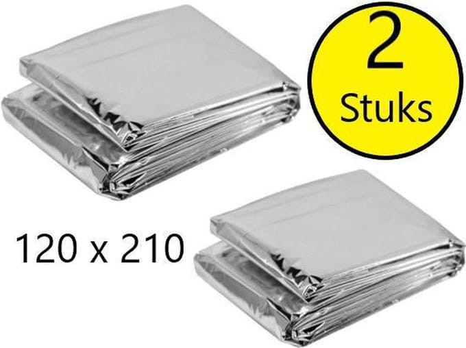 Benson Nooddeken 2 Stuks – 120x210cm | Survival Deken | Nooddeken | Reddingsdeken | Warmtedeken
