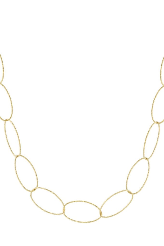 Bijoutheek Collier Oval Link Grof Goud