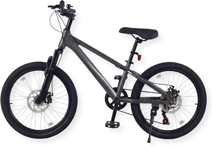 Kinder Mountainbike 20 Inch Lichtgewicht Aluminium Frame Grijs