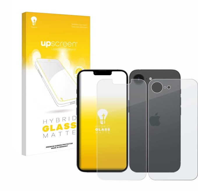 upscreen - Screenprotector voor Apple iPhone 16e / 17e - Folie Beschermfolie Beschermglas matte