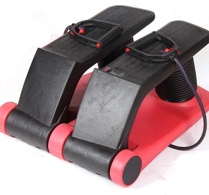 Stepper Crosstrainer - Mini Stepper - Cardio Training - Antislip Pedaalontwerp - Compact Ontwerp - Zwart